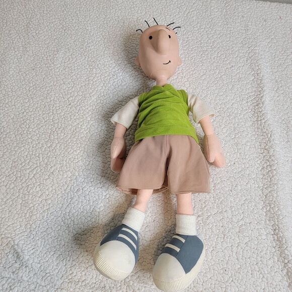Nickelodeon Vtg 90s Doug Funnie Plush Vinyl Head Doll 20 In Retro Mattel Disney - Picture 1 of 7